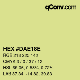 Color code: HEX #DAE18E | qconv.com