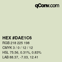 颜色代码: HEX #DAE1C6 | qconv.com