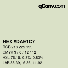 Color code: HEX #DAE1C7 | qconv.com