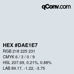 Color code: HEX #DAE1E7 | qconv.com