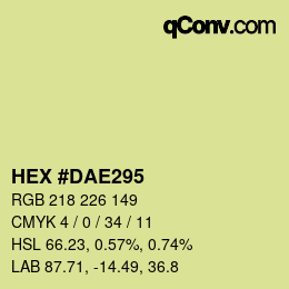 Color code: HEX #DAE295 | qconv.com