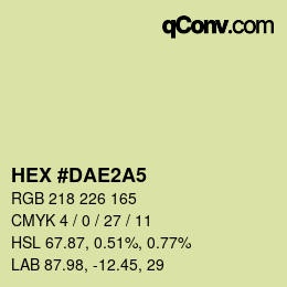 Color code: HEX #DAE2A5 | qconv.com