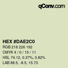 Color code: HEX #DAE2C0 | qconv.com