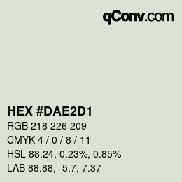 Color code: HEX #DAE2D1 | qconv.com