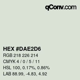 Color code: HEX #DAE2D6 | qconv.com