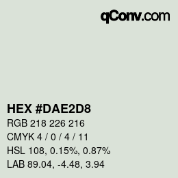 Color code: HEX #DAE2D8 | qconv.com