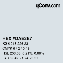 カラーコード: HEX #DAE2E7 | qconv.com