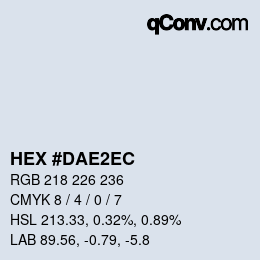 カラーコード: HEX #DAE2EC | qconv.com