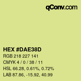 颜色代码: HEX #DAE38D | qconv.com