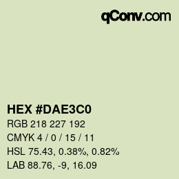 カラーコード: HEX #DAE3C0 | qconv.com
