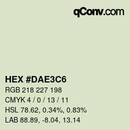 カラーコード: HEX #DAE3C6 | qconv.com