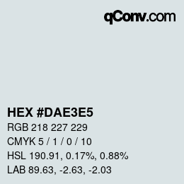 Código de color: HEX #DAE3E5 | qconv.com