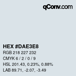 カラーコード: HEX #DAE3E8 | qconv.com