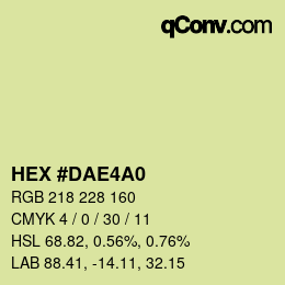 カラーコード: HEX #DAE4A0 | qconv.com