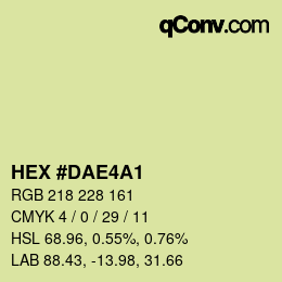 Color code: HEX #DAE4A1 | qconv.com