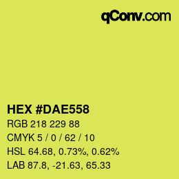 Color code: HEX #DAE558 | qconv.com