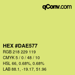 颜色代码: HEX #DAE577 | qconv.com