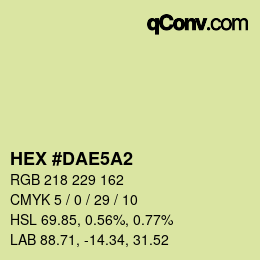 Color code: HEX #DAE5A2 | qconv.com