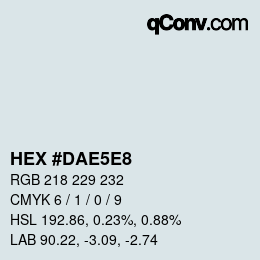 カラーコード: HEX #DAE5E8 | qconv.com