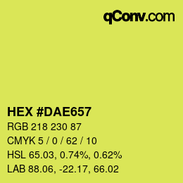 カラーコード: HEX #DAE657 | qconv.com