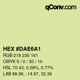 カラーコード: HEX #DAE6A1 | qconv.com