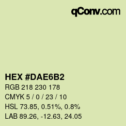 Color code: HEX #DAE6B2 | qconv.com