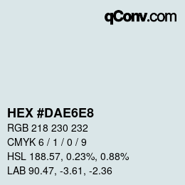 カラーコード: HEX #DAE6E8 | qconv.com