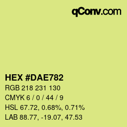 カラーコード: HEX #DAE782 | qconv.com