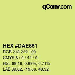 Color code: HEX #DAE881 | qconv.com