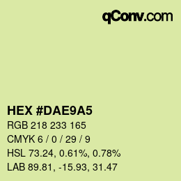 Color code: HEX #DAE9A5 | qconv.com