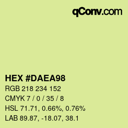 Color code: HEX #DAEA98 | qconv.com