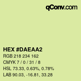 Color code: HEX #DAEAA2 | qconv.com