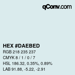 Color code: HEX #DAEBED | qconv.com