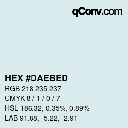 カラーコード: HEX #DAEBED | qconv.com