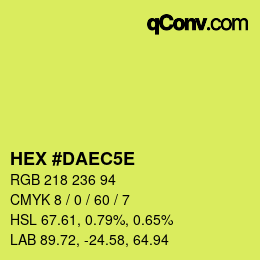 カラーコード: HEX #DAEC5E | qconv.com