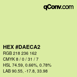 カラーコード: HEX #DAECA2 | qconv.com