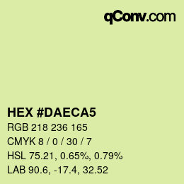 カラーコード: HEX #DAECA5 | qconv.com