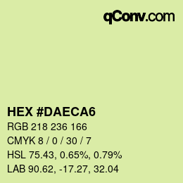 カラーコード: HEX #DAECA6 | qconv.com