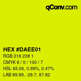 Color code: HEX #DAEE01 | qconv.com