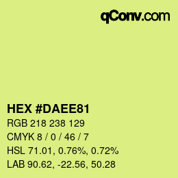 颜色代码: HEX #DAEE81 | qconv.com