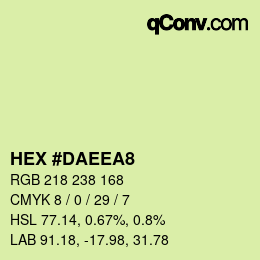 Color code: HEX #DAEEA8 | qconv.com