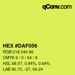 Color code: HEX #DAF056 | qconv.com