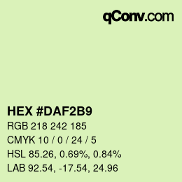 Color code: HEX #DAF2B9 | qconv.com