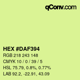 Color code: HEX #DAF394 | qconv.com