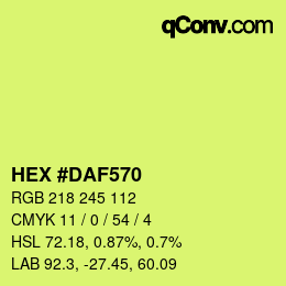 颜色代码: HEX #DAF570 | qconv.com