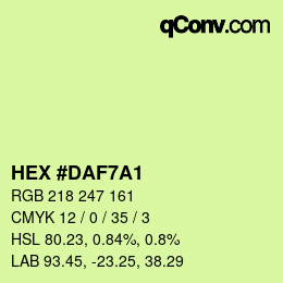 颜色代码: HEX #DAF7A1 | qconv.com