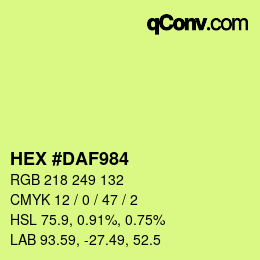 Color code: HEX #DAF984 | qconv.com