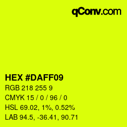 Color code: HEX #DAFF09 | qconv.com