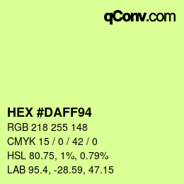 Color code: HEX #DAFF94 | qconv.com