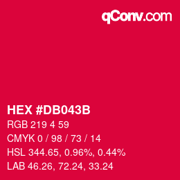カラーコード: HEX #DB043B | qconv.com